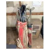 assorted golf clubs