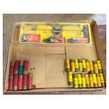 assorted shotgun shells & gun cleaning kits