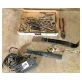 box of sockets, crescent & misc. tools