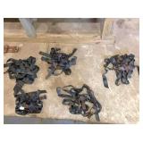 5 safety harnesses on floor