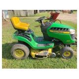 J D tractor type mower 48" cut - runs & works good