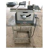 Sears table saw mod. 103 23833 on home made stand