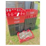 26 Coke crates & 4 qt bottles