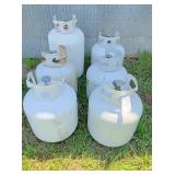 6-propane bottles (mostly empty)