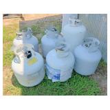 6-propane bottles (mostly empty)