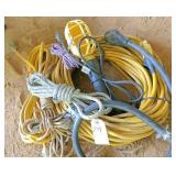 extension cords, drop light & cordage