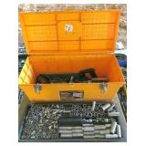 misc. sockets, tools & plastic box