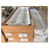 (3) 48" 4-bulb light fixtures & (24)  48" bulbs