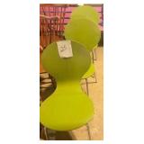 3-green chairs