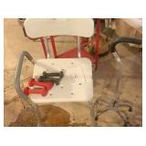 Medical supplies: shower chair, cane & weights