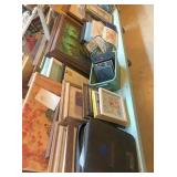 Pictures & Frames sitting on bench