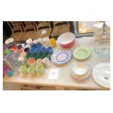 Misc. cups, plates, glasses ***table not included*