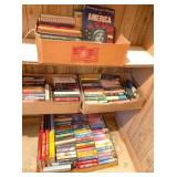 group of paper back books