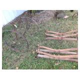 30" dia. iron wheels, axle & springs