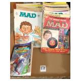 Box of Mad Magazine & old Comic book price guide