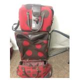 4 pc - Red & Brown Luggage