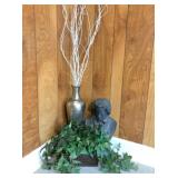 Vase, Bust & misc. household items