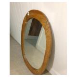 Wood frame mirror