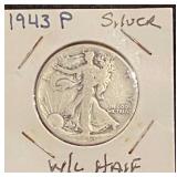 1943 P Walking Liberty Silver Half Dollar