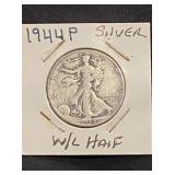1944 P Walking Liberty Silver Half Dollar