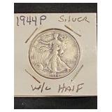 1944 P Walking Liberty Silver Half Dollar