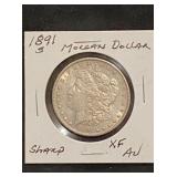 1891 S Morgan Silver Dollar