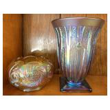 Fenton Carnival Vase & Bowl