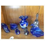 Fenton Cobalt Glass & Fenton Bell