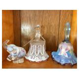 2) Fenton Desiner Bells & Fenton Opalescent