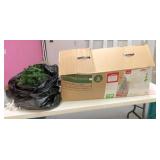 Christmas tree, flocked (in box) & decorations
