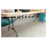8 ft plastic top folding table