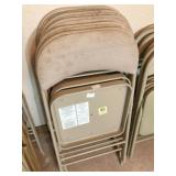 Set of 5 cushioned folding chairs