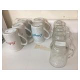 assortment of coffee cups