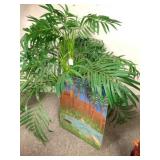 artificial plant & painting