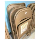 Set of 5 metal folding chairs