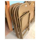 Set of 5 metal folding chairs