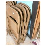 Set of 5 metal folding chairs