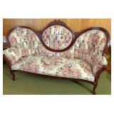 victorian Rose Back sofa 68x30x38 H