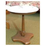 Small round marble top table 15x17 H