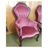 Rose-back Victorian arm chair