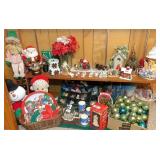 Christmas on shelf & floor