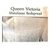 Queen-sized  Queen Victoria Matelasse bedspread
