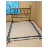 Bronze full size head board & Hollywood frame