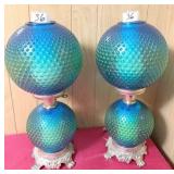 2-"Gone With the Wind" style lamps