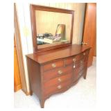 Cherry 7-drawer dresser 56x21x66 H