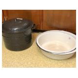 Granite canner & 2-granite pans