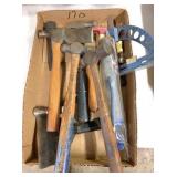 box of assorted hammers & squares