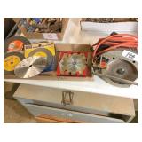 6 1/2" Skilsaw skill saw w/concrete & metal blades