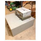 job box, drill, drill bits, Rockwell drill & case