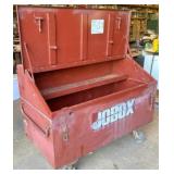 Job Box on wheels 5' x 2.5' x 34' H frt, 45' back